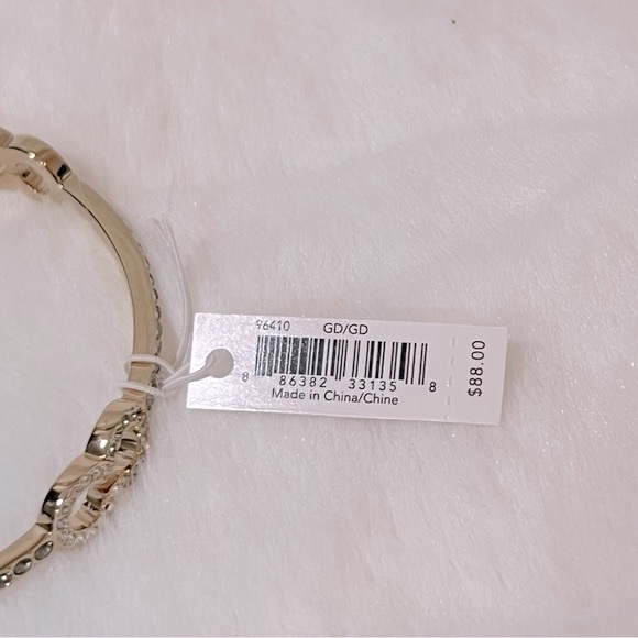 NWT Coach Gold-Tone Pave Op Art "C" Station Bangle Bracelet - Picture 16 of 17